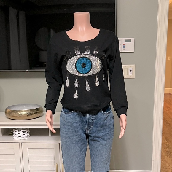 “3rd Eye” Black Sweater. Size M. Great Fit! - Picture 1 of 3